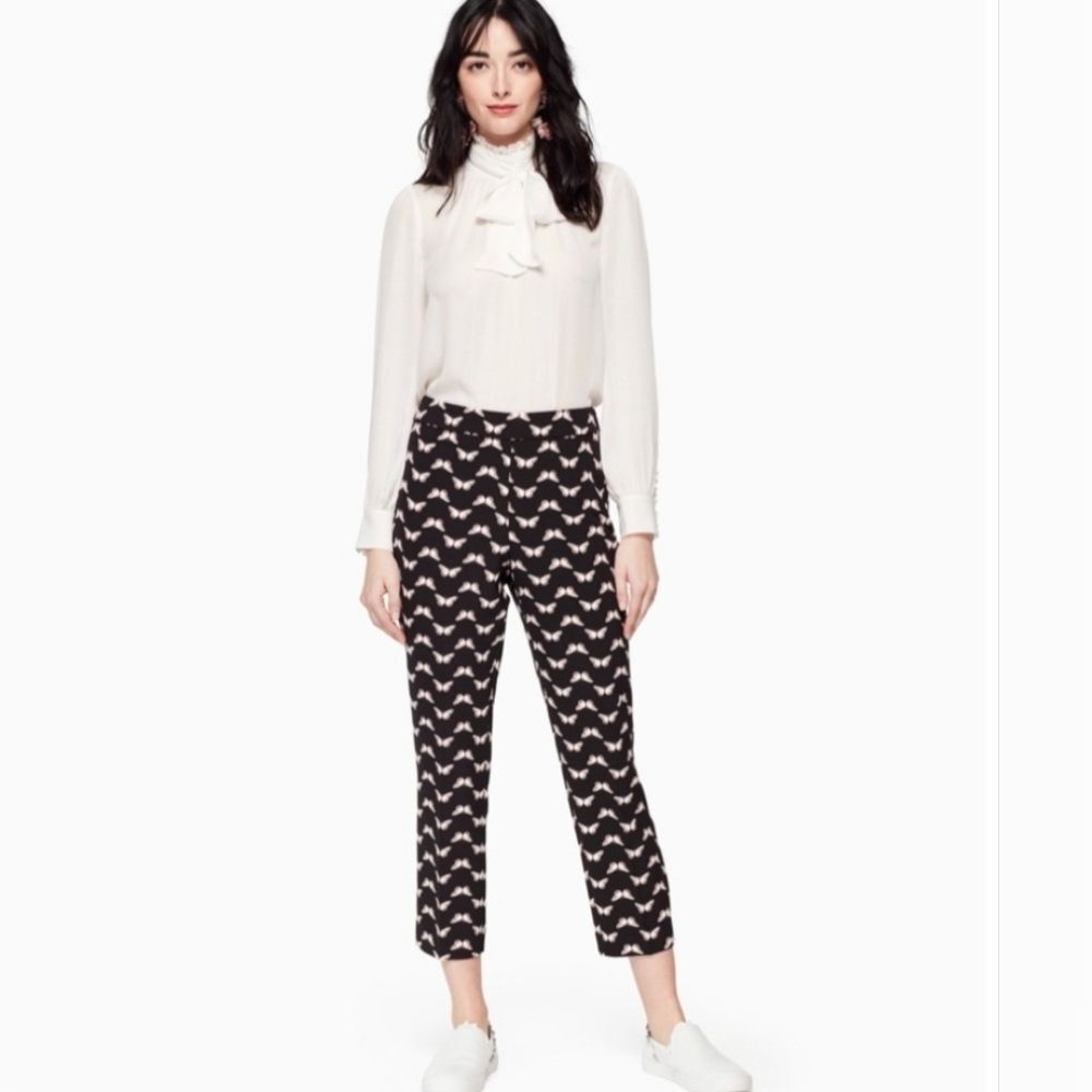 KATE SPADE Butterfly Crepe Pant - Size 10